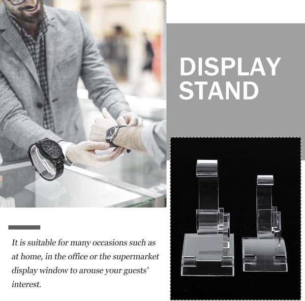 Akryl ur display stand ur organizer base ridsefast overflade 2 stk til hjem og kontor