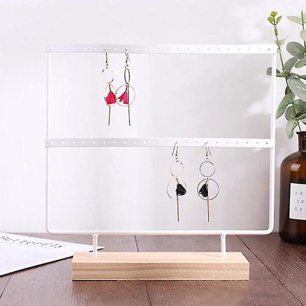 Smijern Ørepynt Stativ Holder Kreativ Eardrop Display Rack Smykke Organizer (hvit)