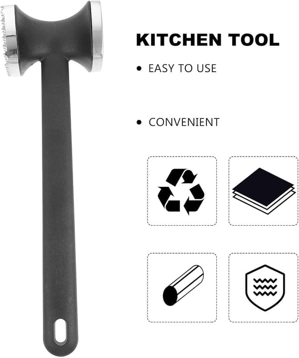 Multifunktionel køkkenkødhammer med ergonomisk design