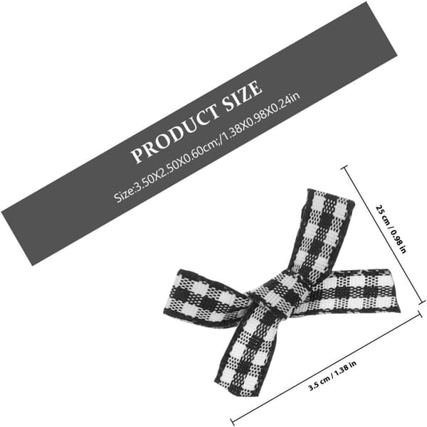 100 stk. 6 mm sorte polyester-håndværksbuer DIY mini-buer til syning af passende tilbehør