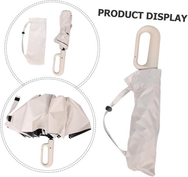 Robust regnparaply Kompakt rejseparaply Automatisk åben og luk sort