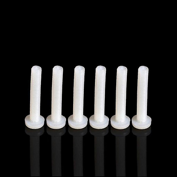 100 kpl M5*10 Muoviset Nylon-ruuvit Pyöreä Paneeliristipääruuvi Mutterit