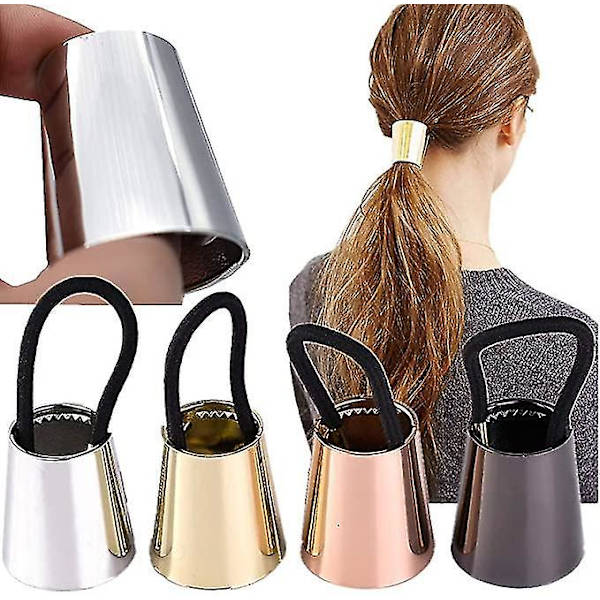 4 kpl Vintage Metal Ponytail Holder Elastista Hiustenkki