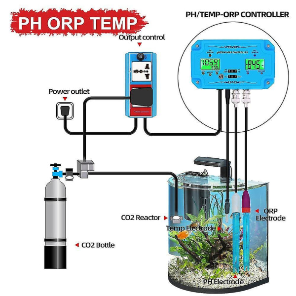 Ph Tds Meter Ec Orp Temp Vandkvalitetsdetektor