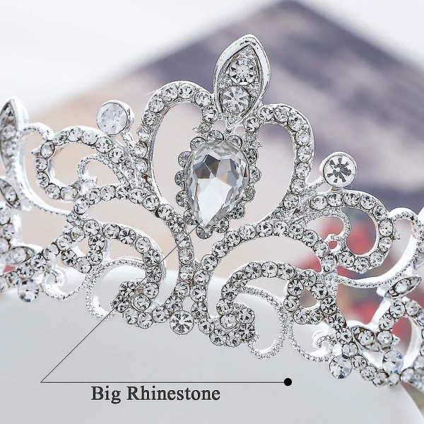 Rhinestone krystal tiaraer og kroner pandebånd til kvinder,bryllup Prom Princess Crown,brude bryllup krone
