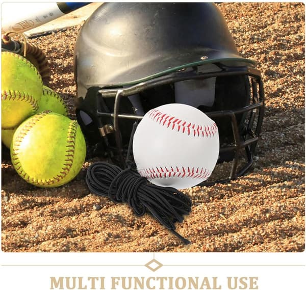 Baseball Swing Trainer 9-tommer Hård Bold 4m Elastisk Modstandsbånd Bærbar Baseball Pitching Modstandstræner