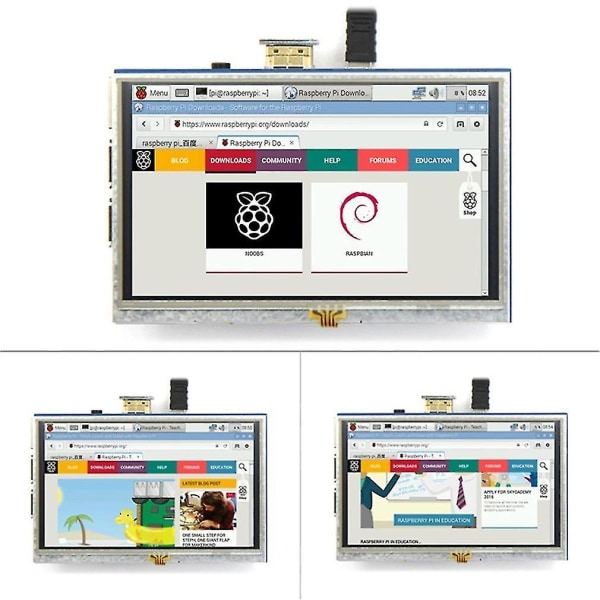 5-tommers Resistiv Berøringsskjerm LCD HDMI Raspberry