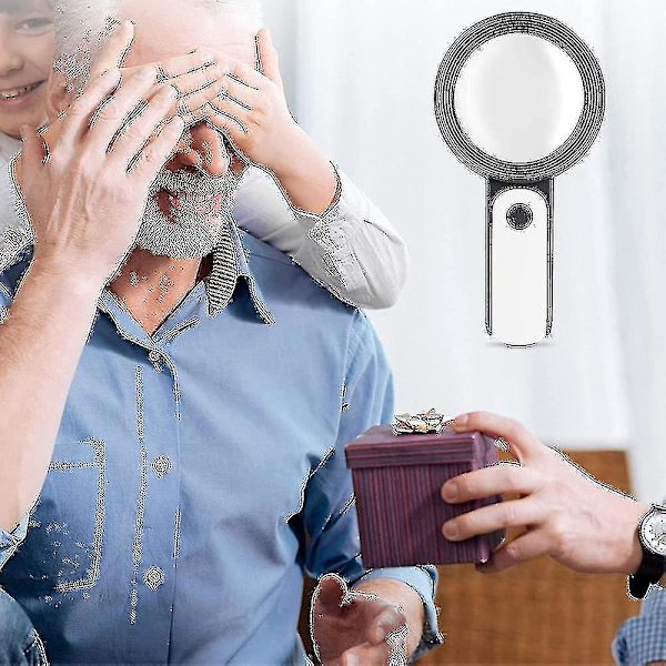 Handhållen förstoringsglas med lampa