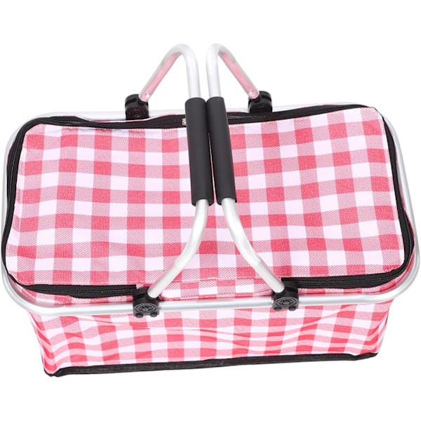 Picknickkylväska med dragkedja, isolerad picknickkorg för lunch, portabel bentoväska