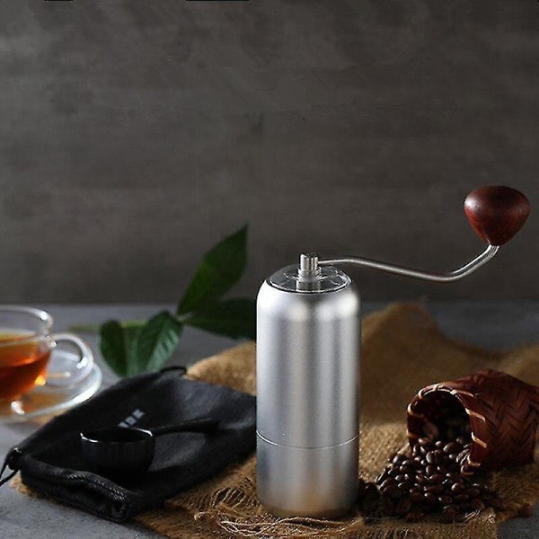 Ruostumattomasta teräksestä valmistettu manuaalinen kahvimylly kannettava titaani