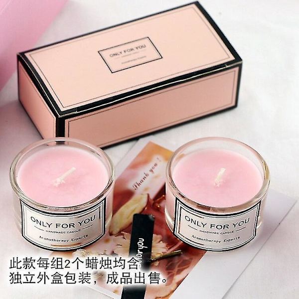 2 stk. Soyvoks Duftlys Romantisk Aromaterapi Glas