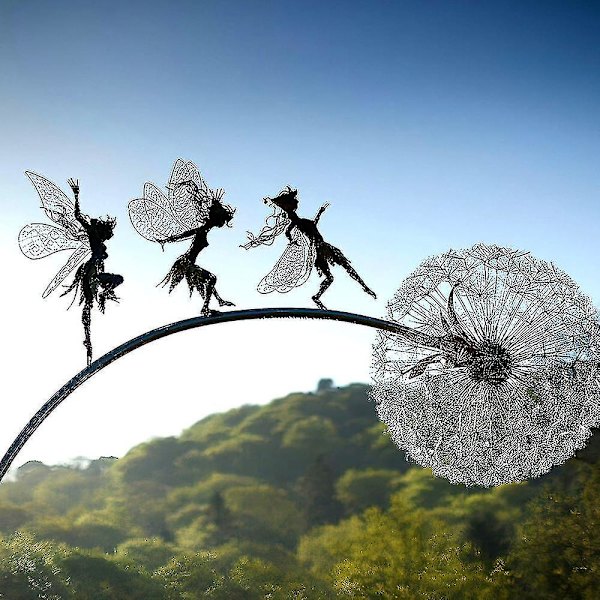 Fairy Garden-figurer på pinne, dansande älvor, typ B