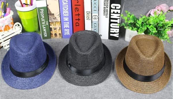 Halm Panama Hat Solstrandhat Bredbremmet Halm Rullet Hat Upf 50+ Til Kvinder