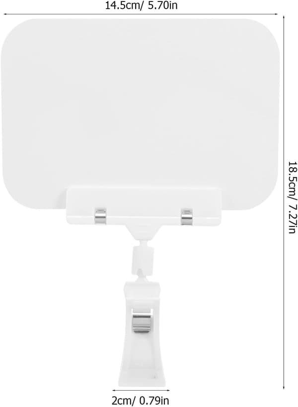 10 stk. vanntett plastskiltholder med klips, liten prislappholder