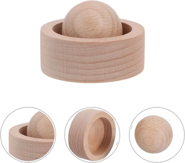 4 st. aromaterapidiffusorbollar i bokträ, minioljediffusor