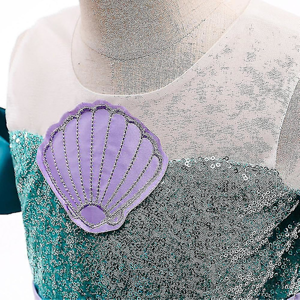 Kostume til Piger - Lille Havfrue Ariel Cosplay Kostume til Karneval 5-6Years