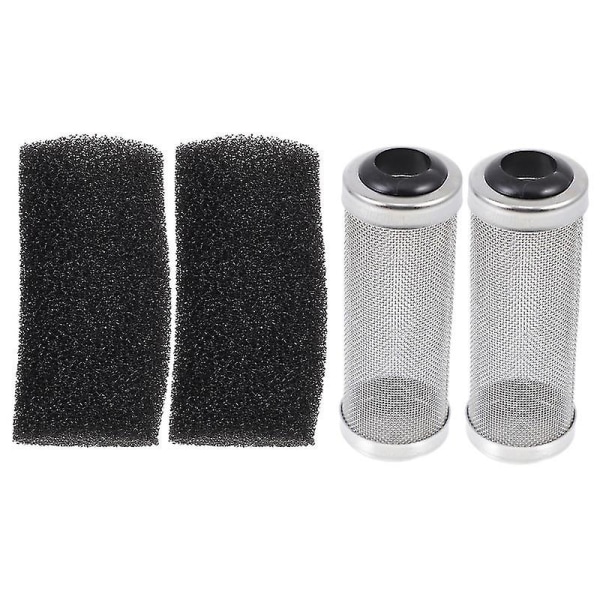 2 Set Akvarium Filter Skydd Rostfritt Stål Inlopp Och Utlopp Skyddande Nätöverdrag