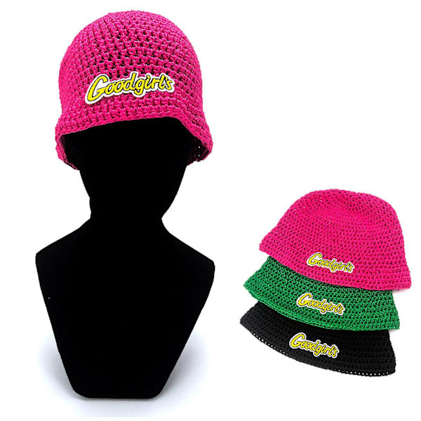 Stickad Bucket Hat Strandhatt Virkad Basinkappa Solhatt Fiskarehatt Sommar Green