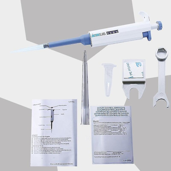Mikro Digital Pipette Gun Enkeltkanals Pipettor Laboratoriumsmanual