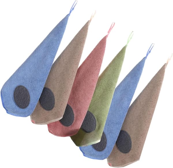 6-pack diskhanddukar i polyester, kökshanddukar, mjukt absorberande material, repfria diskhanddukar