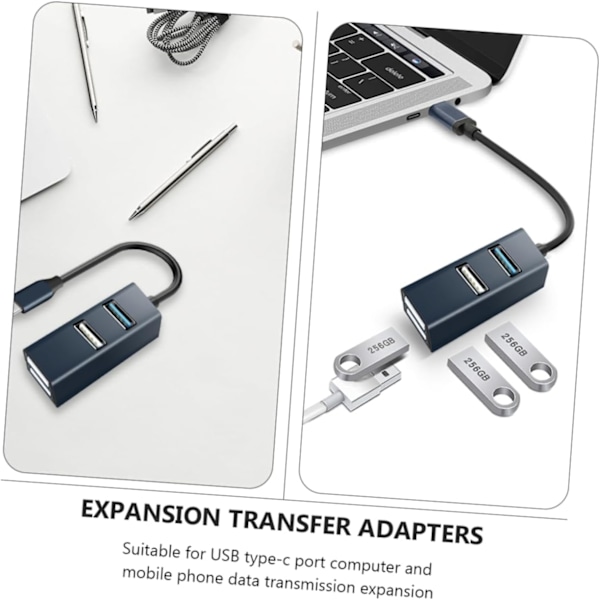 Usb Hub Laddare Typ c Usb Hub 4 Portar Multifunktionsadapter
