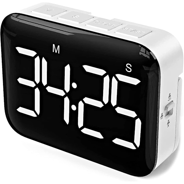 Køkken Timer Med Stor LED-Skærm Digital Timer Magnetisk Nedtælling Tidsmåler