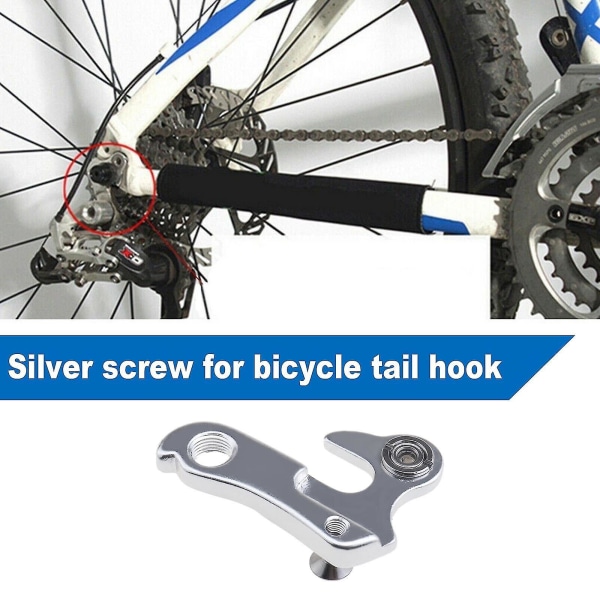 Cykel Baggear Mekanik Derailleur Hanger Dropout Konverter Adaptere Til Mtb. (Sølv) (2 Stk)