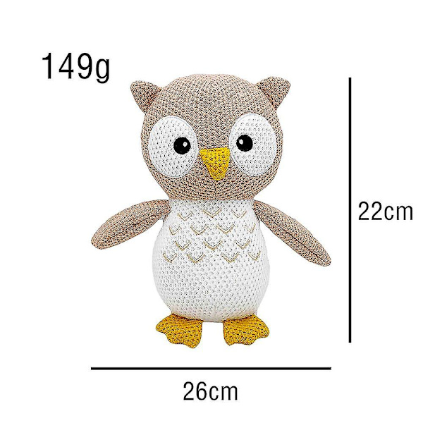 Fox Owl Strikkeplysj Myk Utstoppa Dyr Rev Plysjdukke Plysjleker For Gutter Jenter owl
