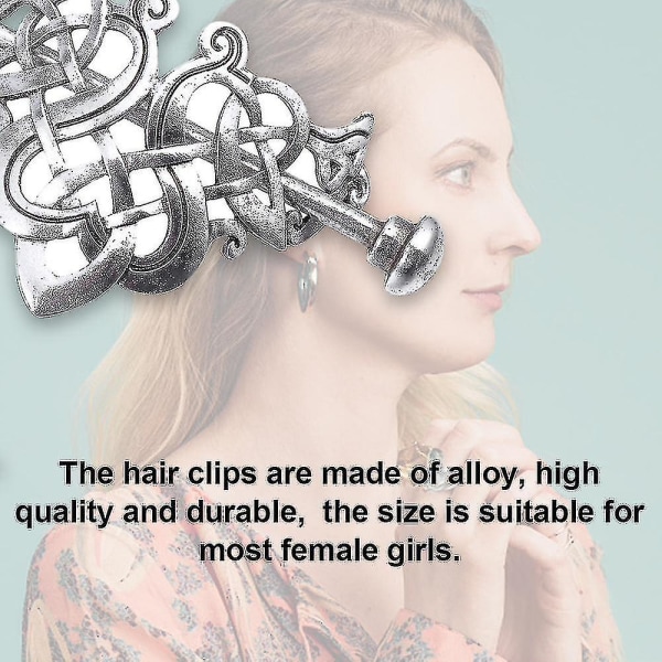 Silver Hair Slide Hårnåler Hårtilbehør Hårspenner, Creative Hair Barrette