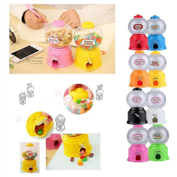 Mini Godisautomat Bubbeltuggummi Dispenser Spargris