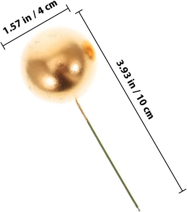 60 stk. kaketopper Cupcake-topper Kuleform Gull Svart Skum Matkvalitetsmateriale Multifunksjon