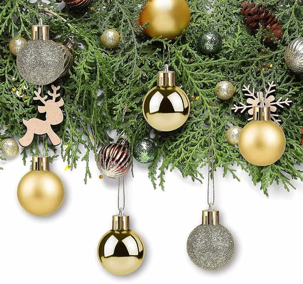48 st 3 cm Silver Julgransprydnader Dekoration