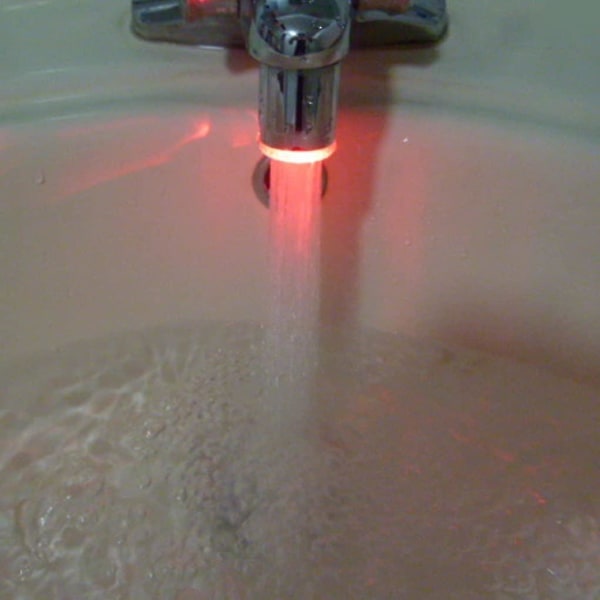 Kilauea Mountain Gods rense Led vandhane 3 farvetemperaturfølende strøm hane Køkken badeværelse glød  tilbehør vandhane (sølv) 1 stk. 5846 | Fyndiq
