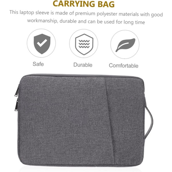 Smal och lätt laptopväska Tablet Sleeve Väska Polyester Handväska för resor och kontorsbruk