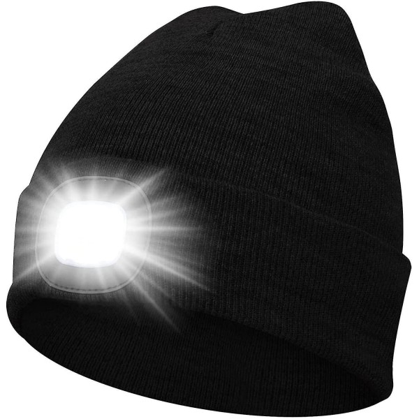 Hatt med lys Unisex Led Beanie USB Ladbar Caps