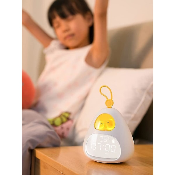 Digital vækkeur Fuglerede Dæmpbar LED Natlampe Genopladelig Vækkeur