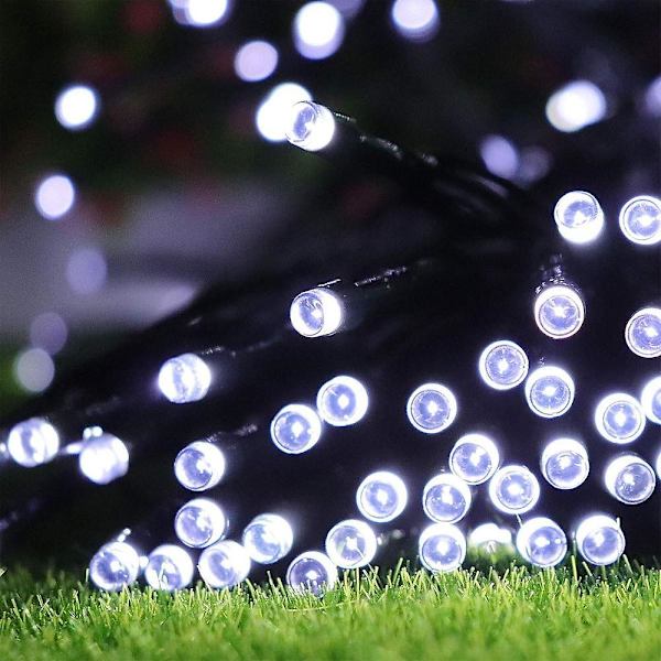 Solcellsbelysning för utomhus, ljusslinga för trädgård, 10m 100LED, 20m 200LED
