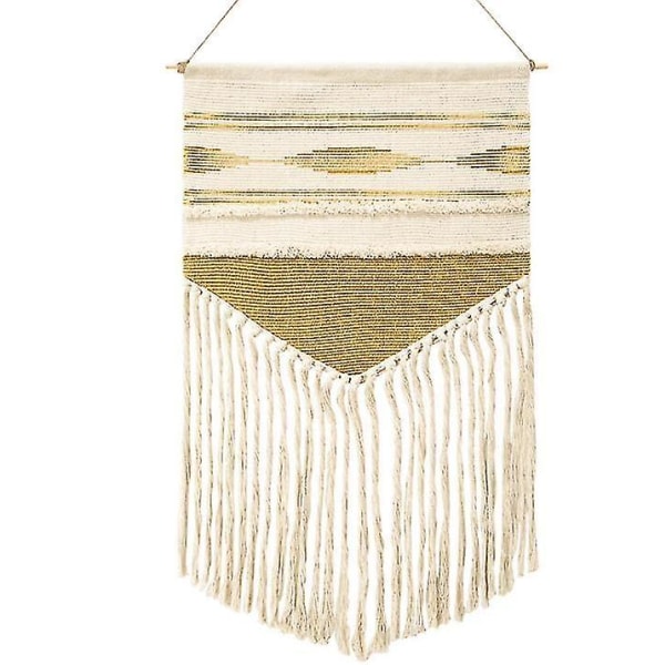 Boho Hængende Tapestry Vintage Stof Macrame Gul Decor