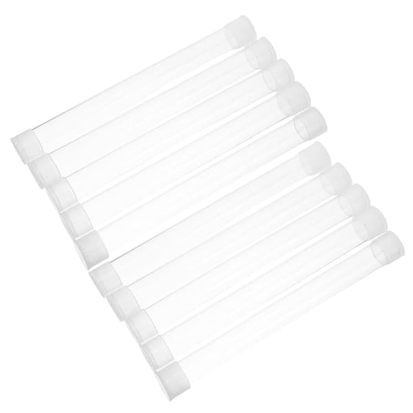 10 st stora termometerskyddsrör 15x150 mm platt hårdplastförvaringsfodral