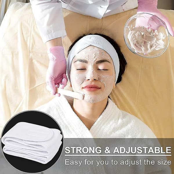 Spa Ansiktsbånd Sminke Wrap Hode Terry Klut Hodebånd Stretch Håndkle Med