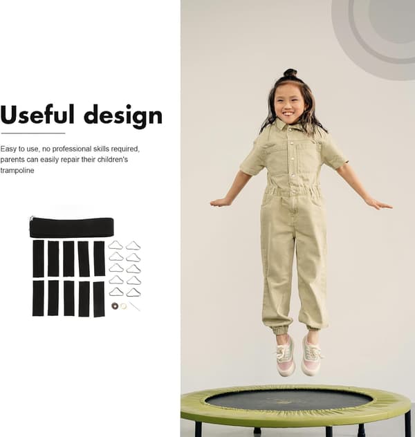 Trampoline reparasjonssett for metall trekantspenner solide erstatningsdeler til trampoline bærbare