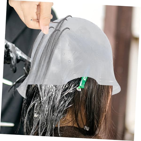 Silikon hårfargehette for striper Gjenbrukbar hårfargehette Elastisk bånd for salong Hjemmefrisering