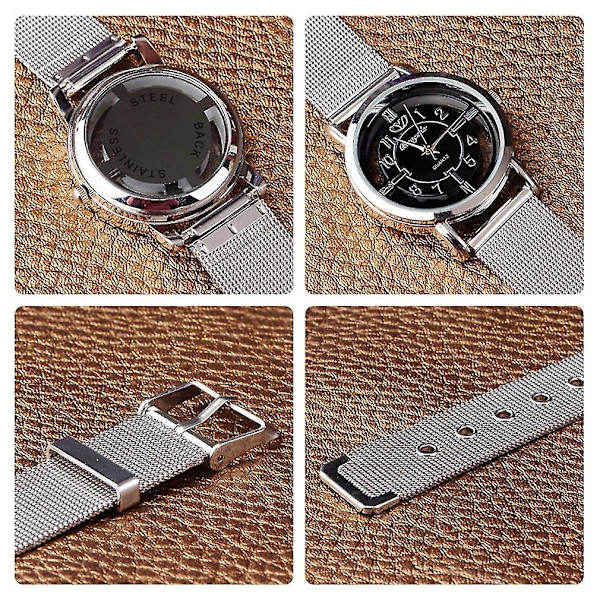 Dametøj Stainless Steel Mesh Analog Armbåndsur