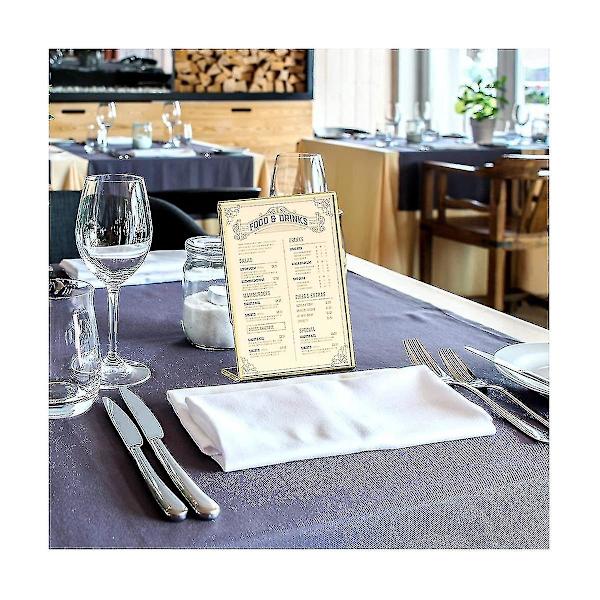 10 stk Akryl Gullramme, Skrå Bakside Bordskilt Holder For Bryllup Bordkort Restaurant Skilt Ph-yuhao
