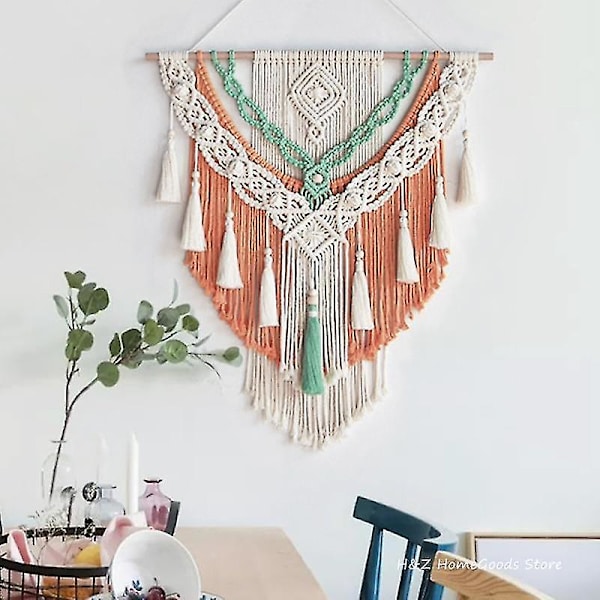 60x75cm Käsin Kudottu Värillinen Makramee-Seinätekstiili Bohemian Sisustus