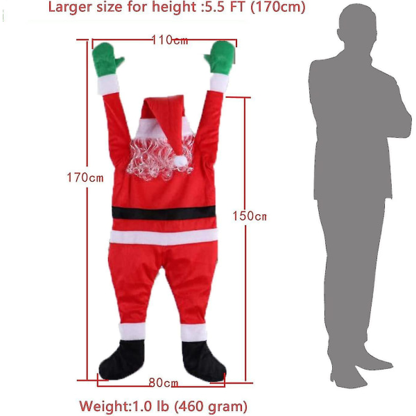 Flanell Santa Kläder Hängande Dekoration, juldekorationer Bd-yuhao