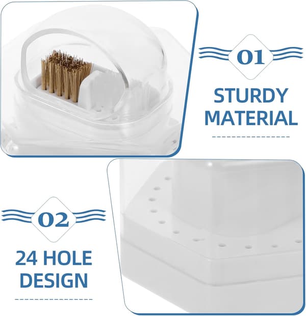 Förvaringslåda för sliphuvuden för nagelborr Reusable Manicure Polisher Storage Box