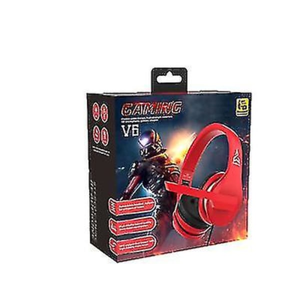 3,5 mm Gaming Headset Mic Led-hörlurar för PC Laptop Ps4 Ps5 Xbox One