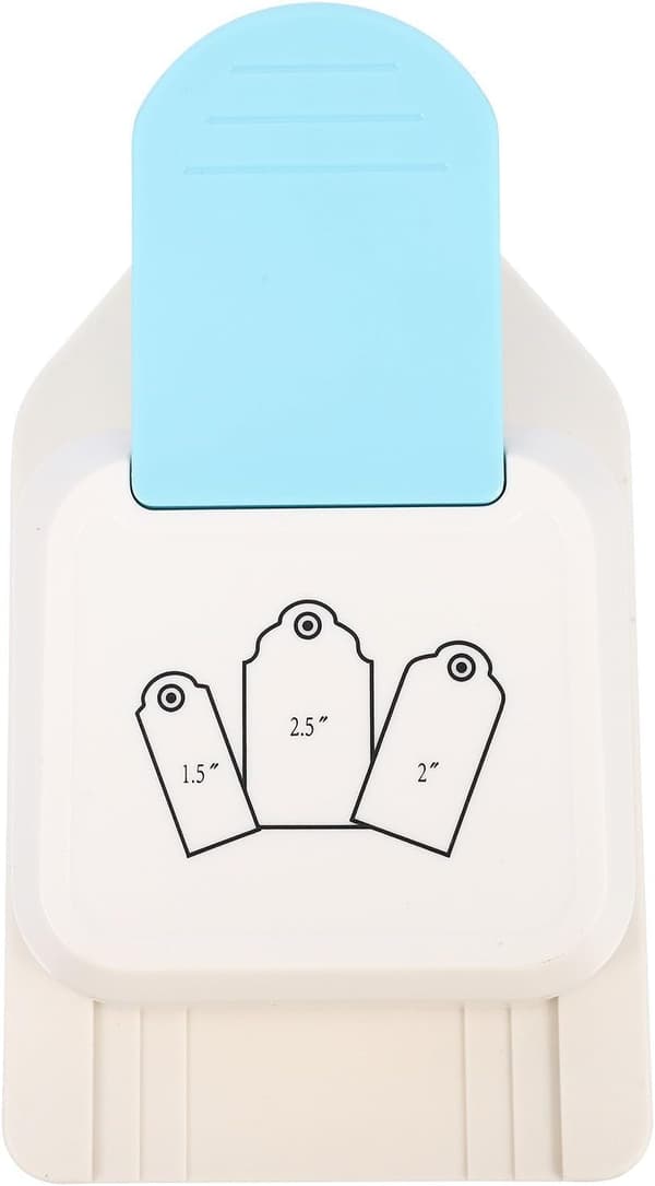 Tagformet stanseprægemaskine til scrapbookingartikler 3,8 cm til 6,4 cm etiketbredde