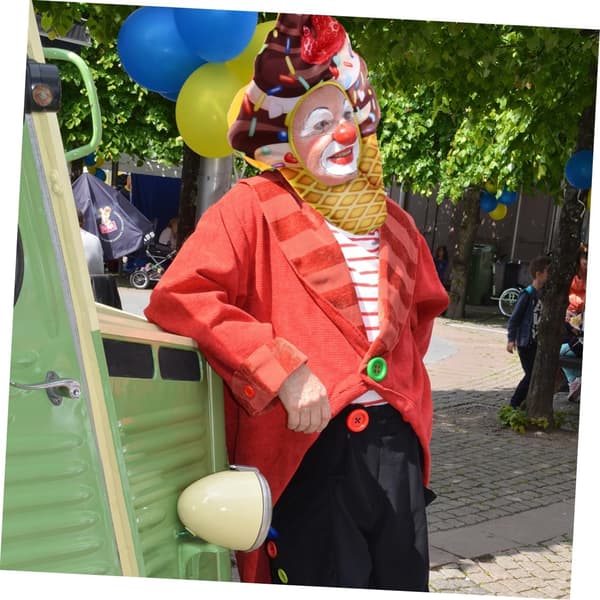 Iskrem Hodeplagg Partyhatt Morsom Mathatt Dekorativ Cosplay Tilbehør